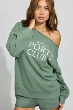Online SoftTerry Off Shoulder Sweatshirt Hoodies & Sweatshirts|Hoodies & Sweatshirts