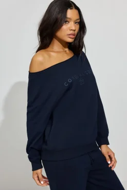 Online SoftTerry Off Shoulder Sweatshirt Matching Sets|Fleece