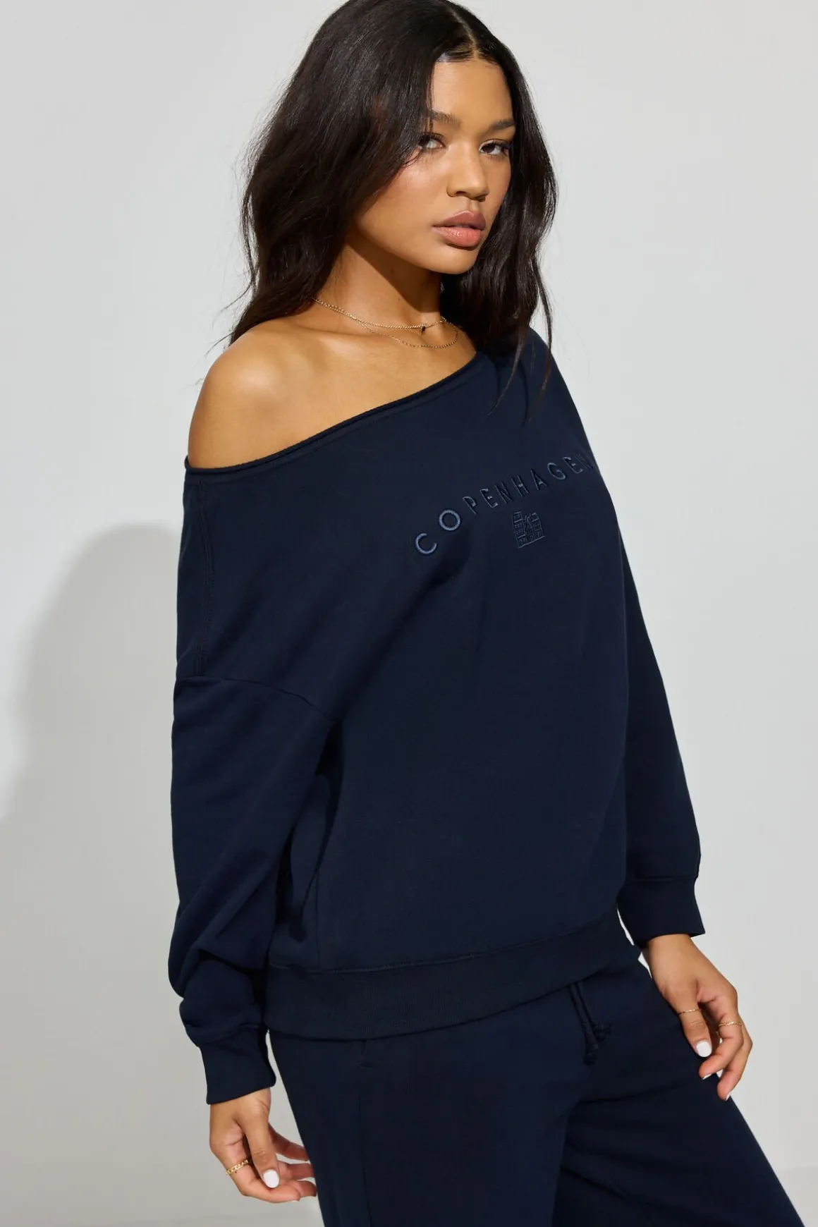 Online SoftTerry Off Shoulder Sweatshirt Matching Sets|Fleece