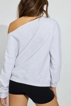 Cheap SoftTerry Off Shoulder Sweatshirt Matching Sets|Hoodies & Sweatshirts