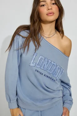 Store SoftTerry Off Shoulder Sweatshirt Matching Sets|Hoodies & Sweatshirts