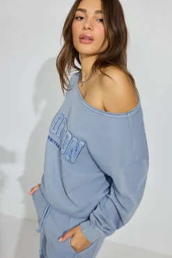Store SoftTerry Off Shoulder Sweatshirt Matching Sets|Hoodies & Sweatshirts