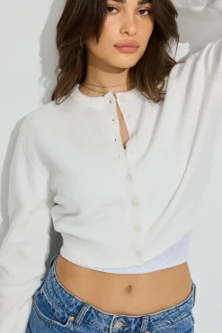 Hot Spongy Button Up Cardigan Sweaters & Cardigans|Long Sleeve Tops