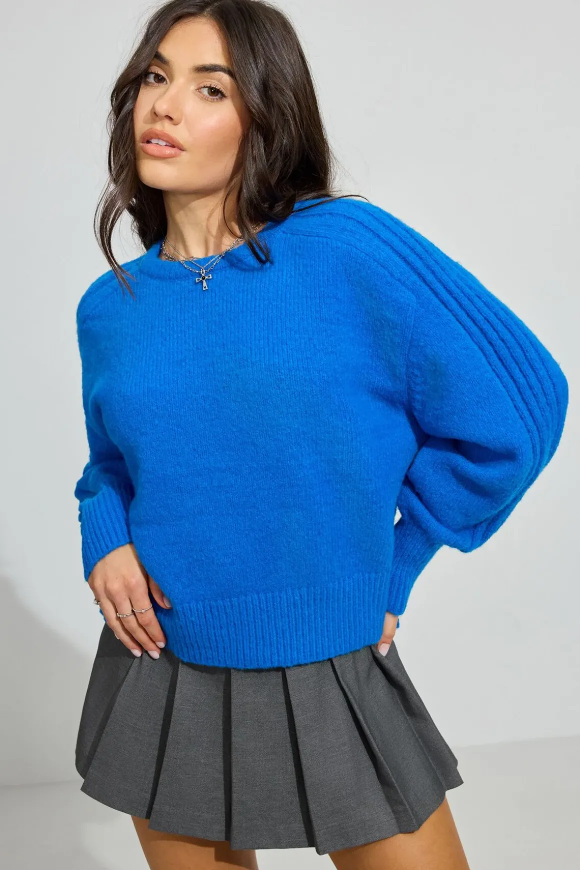 Clearance Spongy Loose Crewneck Sweater Sweaters & Cardigans|Long Sleeve Tops