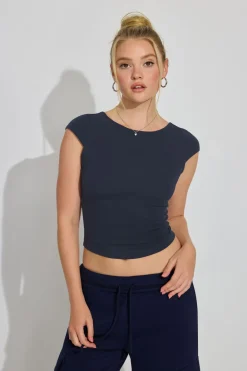 Shop Talia Open Back T Shirt Tops|Short Sleeve Tops