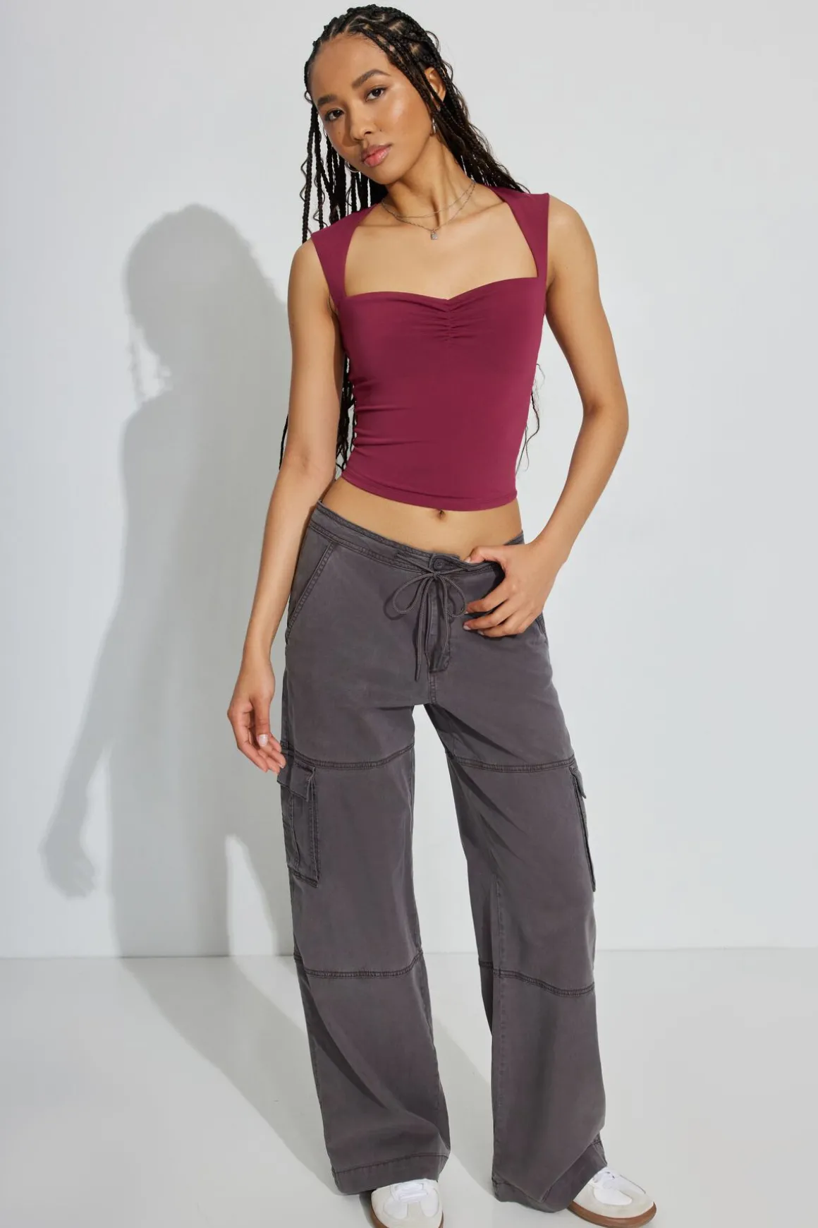 Fashion Talina Square Neck Top Tank Tops|Short Sleeve Tops