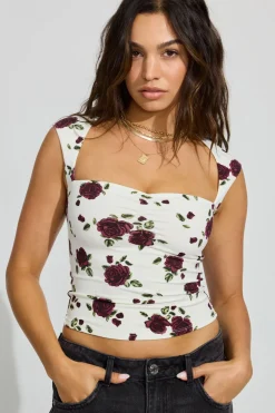 Outlet Talina Square Neck Top Short Sleeve Tops