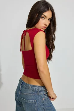 Best Talina Square Neck Top Tank Tops|Short Sleeve Tops
