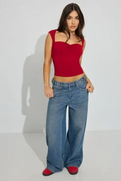 Best Talina Square Neck Top Tank Tops|Short Sleeve Tops