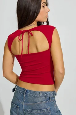 Best Talina Square Neck Top Tank Tops|Short Sleeve Tops