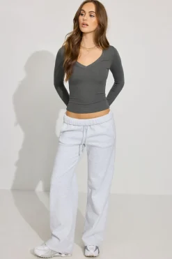 Discount Tara V-Neck Long Sleeve Top Matching Sets|Tops