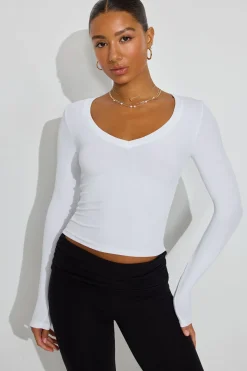Cheap Tara V-Neck Long Sleeve Top Tops|Long Sleeve Tops