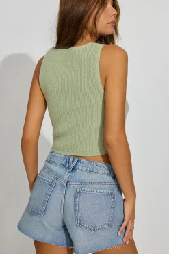 Discount Tie Front Vest Tank Tops|Sweaters & Cardigans