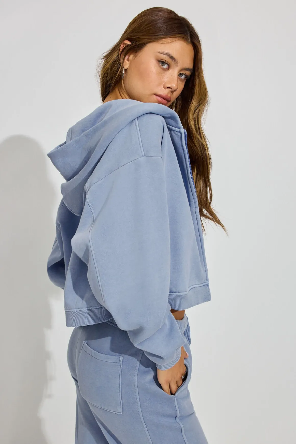 Shop UltraFleece Boxy Full Zip Hoodie Matching Sets|Fleece