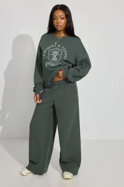 Fashion UltraFleece Crewneck Sweatshirt Matching Sets|Hoodies & Sweatshirts