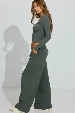 Hot UltraFleece Mega Wide Leg Sweatpants Matching Sets|Fleece
