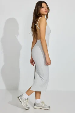New V Neck Open Back Maxi Dress Dresses & Jumpsuits|Dresses
