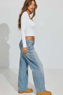 Shop Vanessa Square Neck Top Long Sleeve Tops