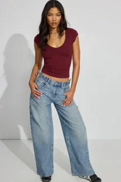 Discount V-Neck Short Sleeve Top Short Sleeve Tops