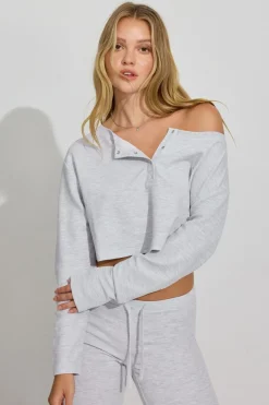 Best Sale Waffle Off Shoulder Top Matching Sets|Lounge & Sleep