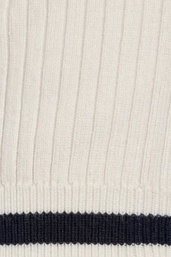 Hot Wide Rib Short Sleeve Polo Top Sweaters & Cardigans