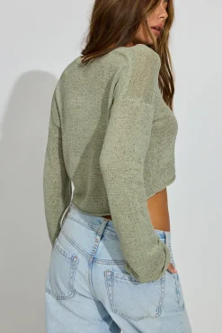 Cheap Yarn Crewneck Sweater Sweaters & Cardigans|Long Sleeve Tops